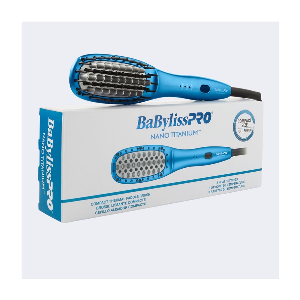 BaBylissPRO Nano Titanium Compact Thermal Paddle Brush